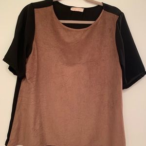 Eight sixty brown and black top